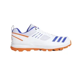 Adidas Men's Crihase 23 Cricket Shoe (Cloud White/Lucid Blue/Semi Impact Orange)