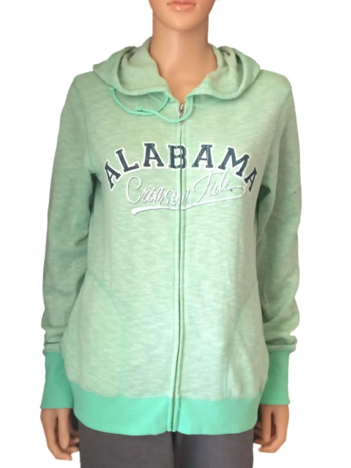 Alabama Crimson Tide GFS WOMENS Sea Foam Green Full Zip Hooded Jacket (M)