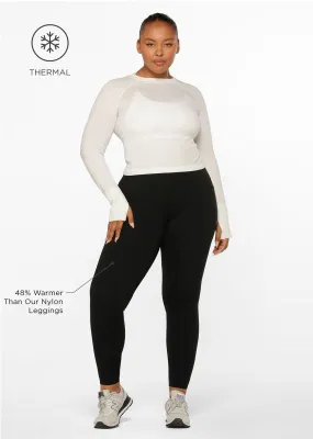 Amy Thermal Phone Pocket Full Length Leggings | Black | Tights and Leggings | Lorna Jane Australia