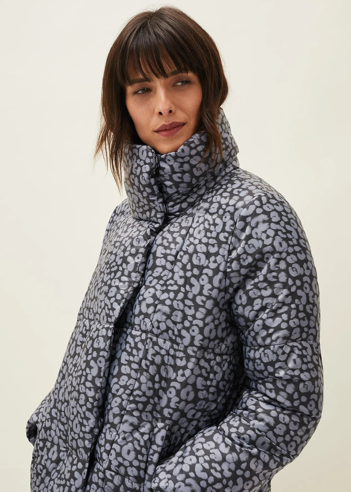 Anny Animal Print Puffer Coat