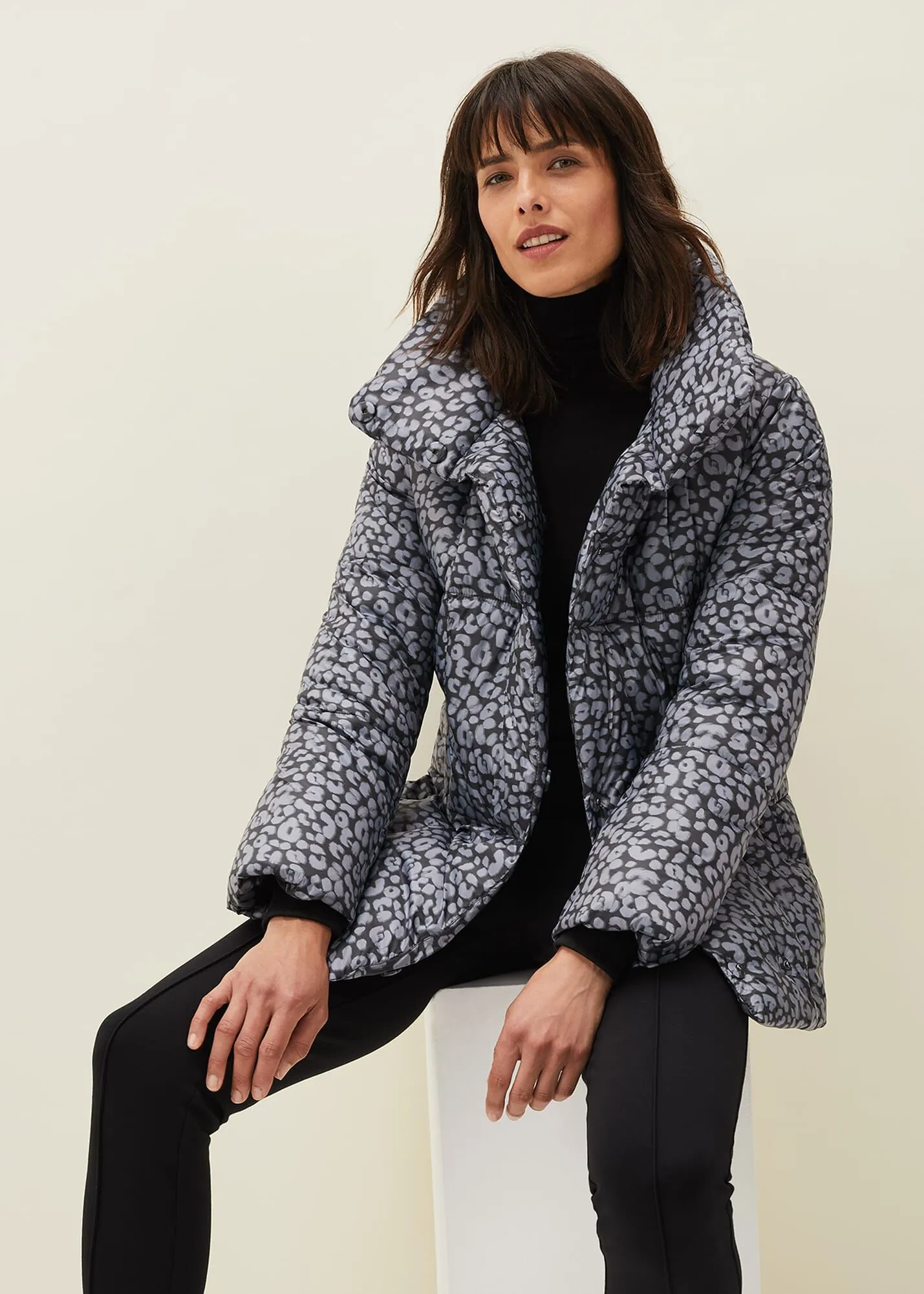 Anny Animal Print Puffer Coat