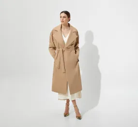 Beige cotton trench coat