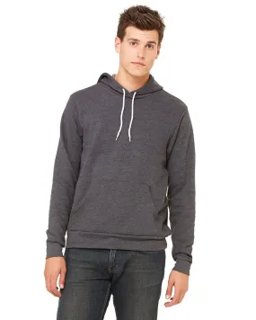 Bella + Canvas Unisex Sponge Fleece Pullover Hoodie 3719 Dk Gray Heather