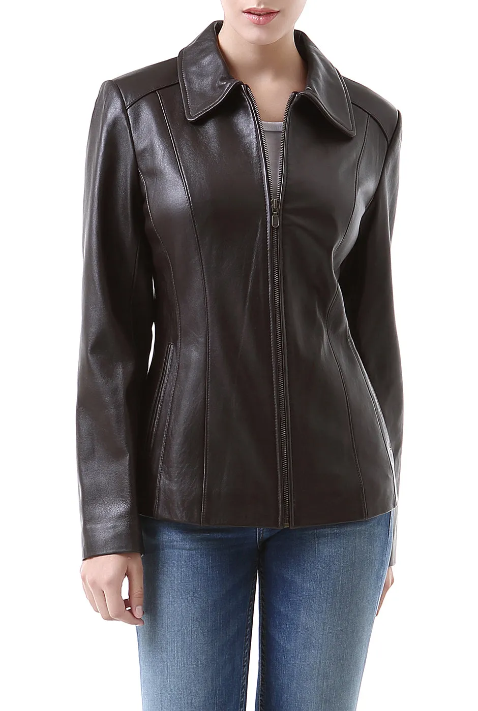 BGSD Women Miranda Lambskin Leather Jacket