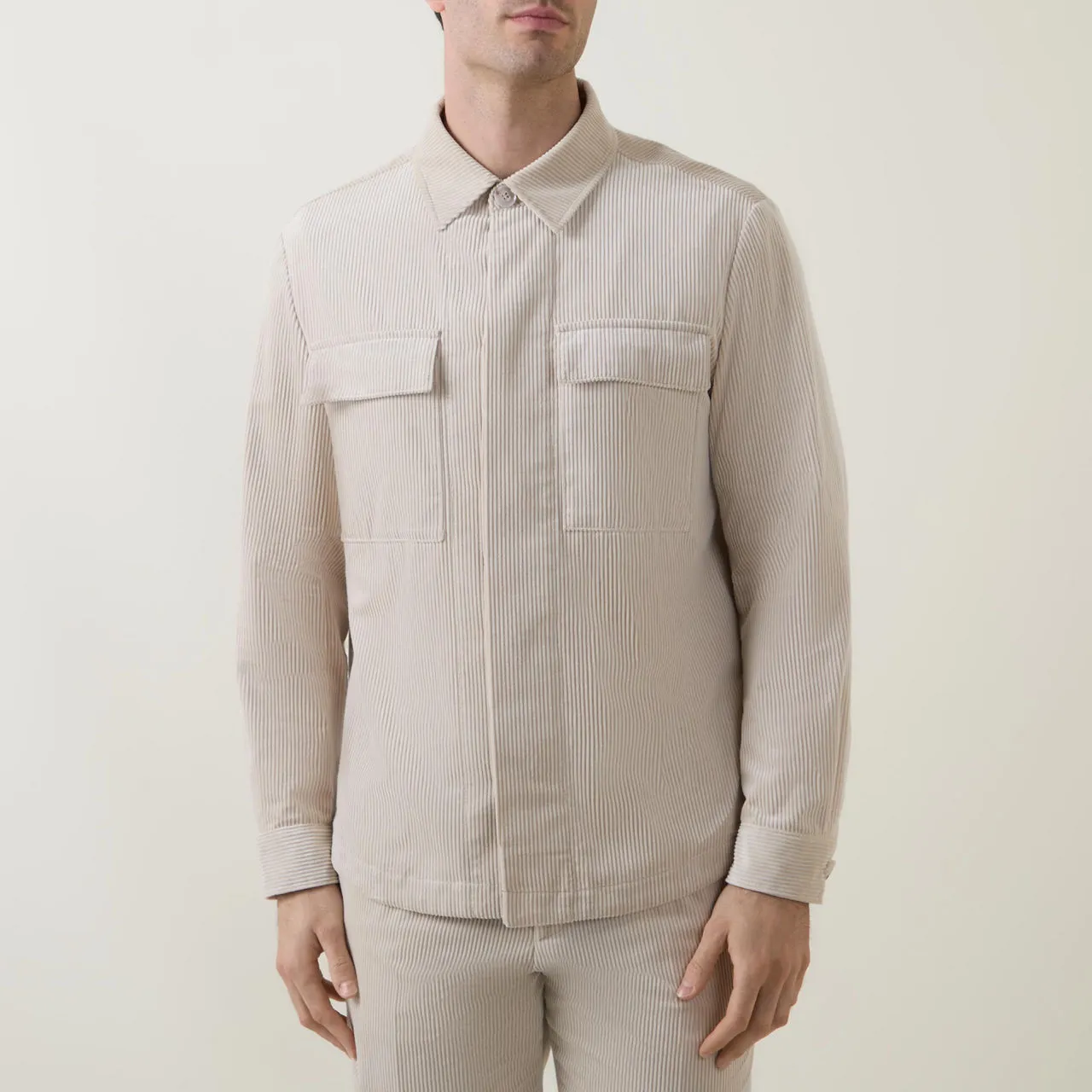 BOSS Carper Corduroy Overshirt - Natural