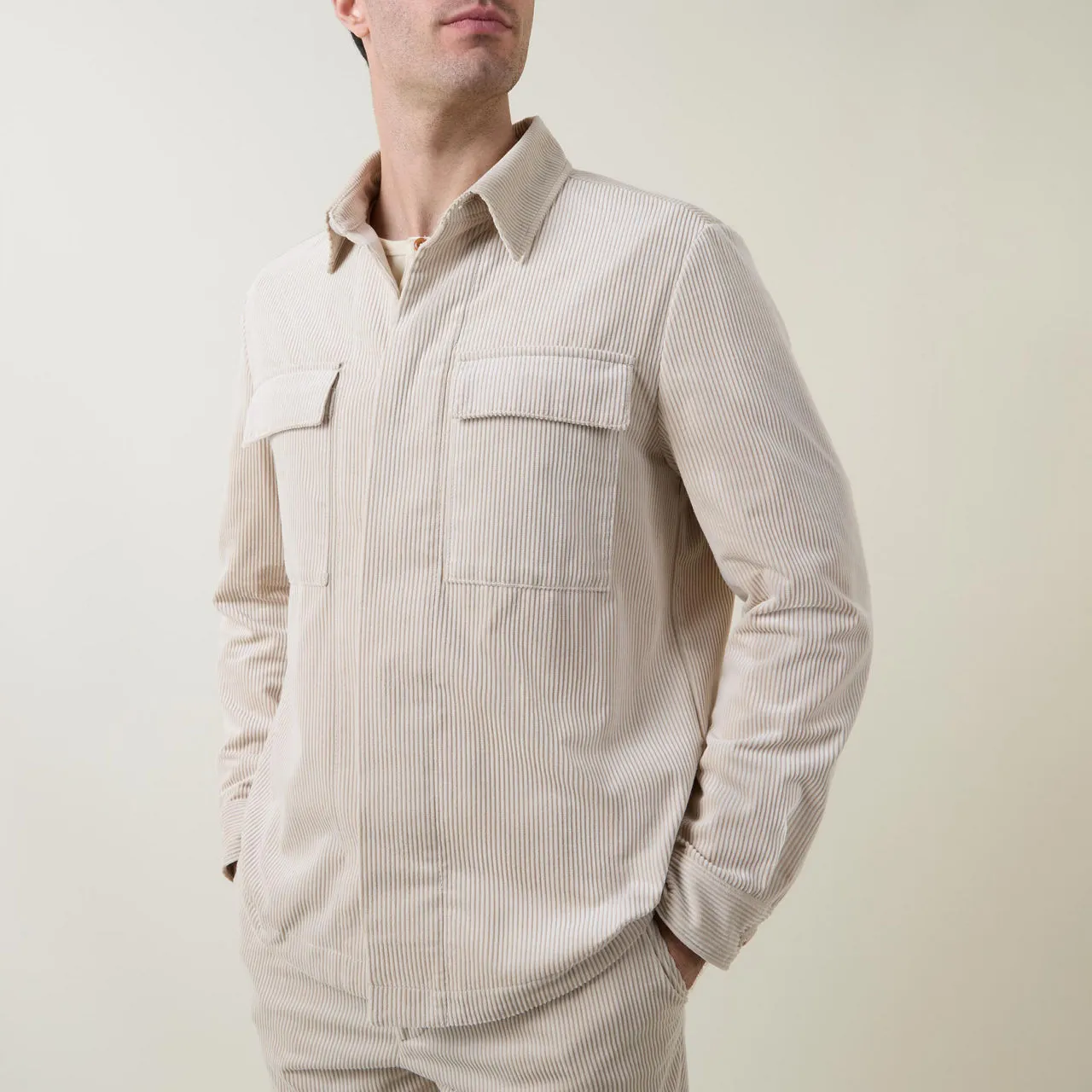 BOSS Carper Corduroy Overshirt - Natural