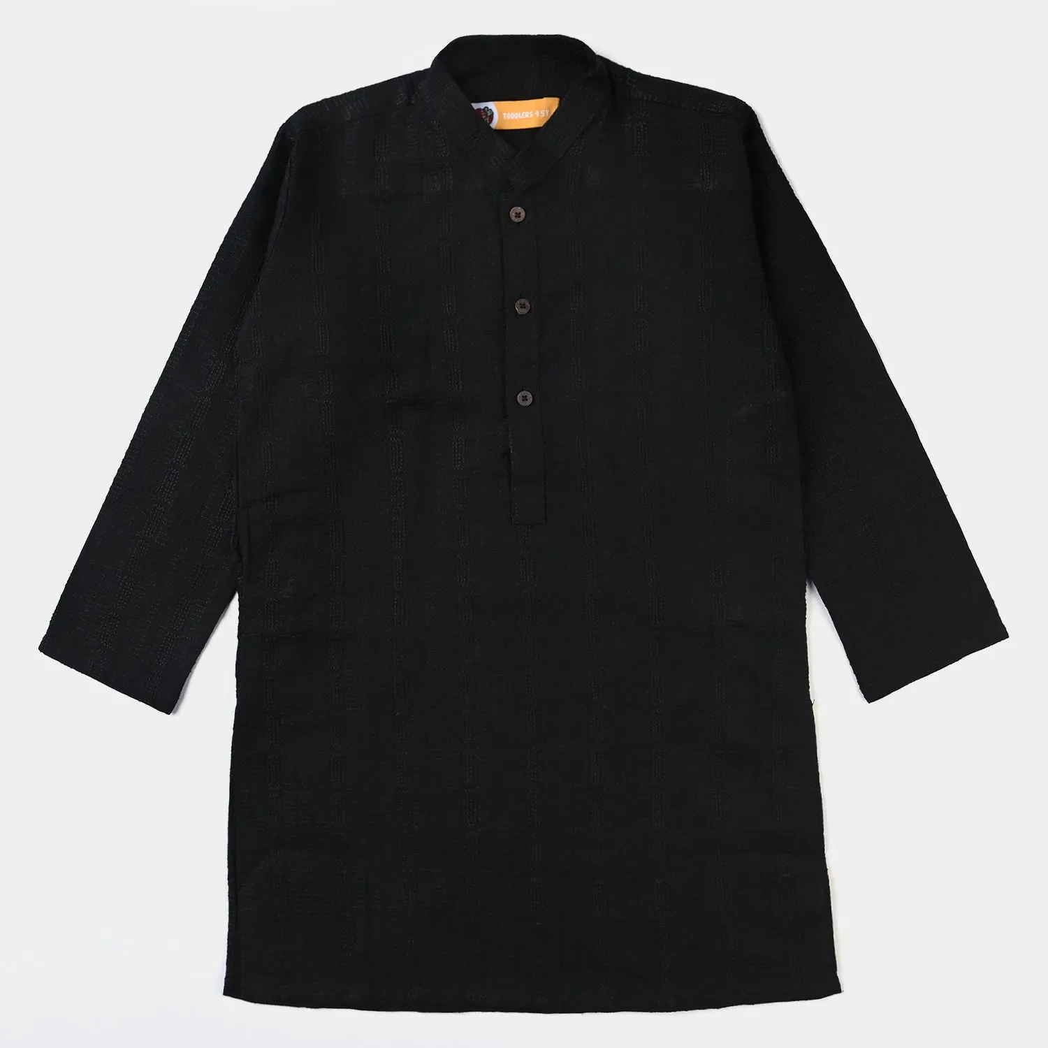 Boys Chicken Kari Basic Kurta (Black Chicken)-BLACK