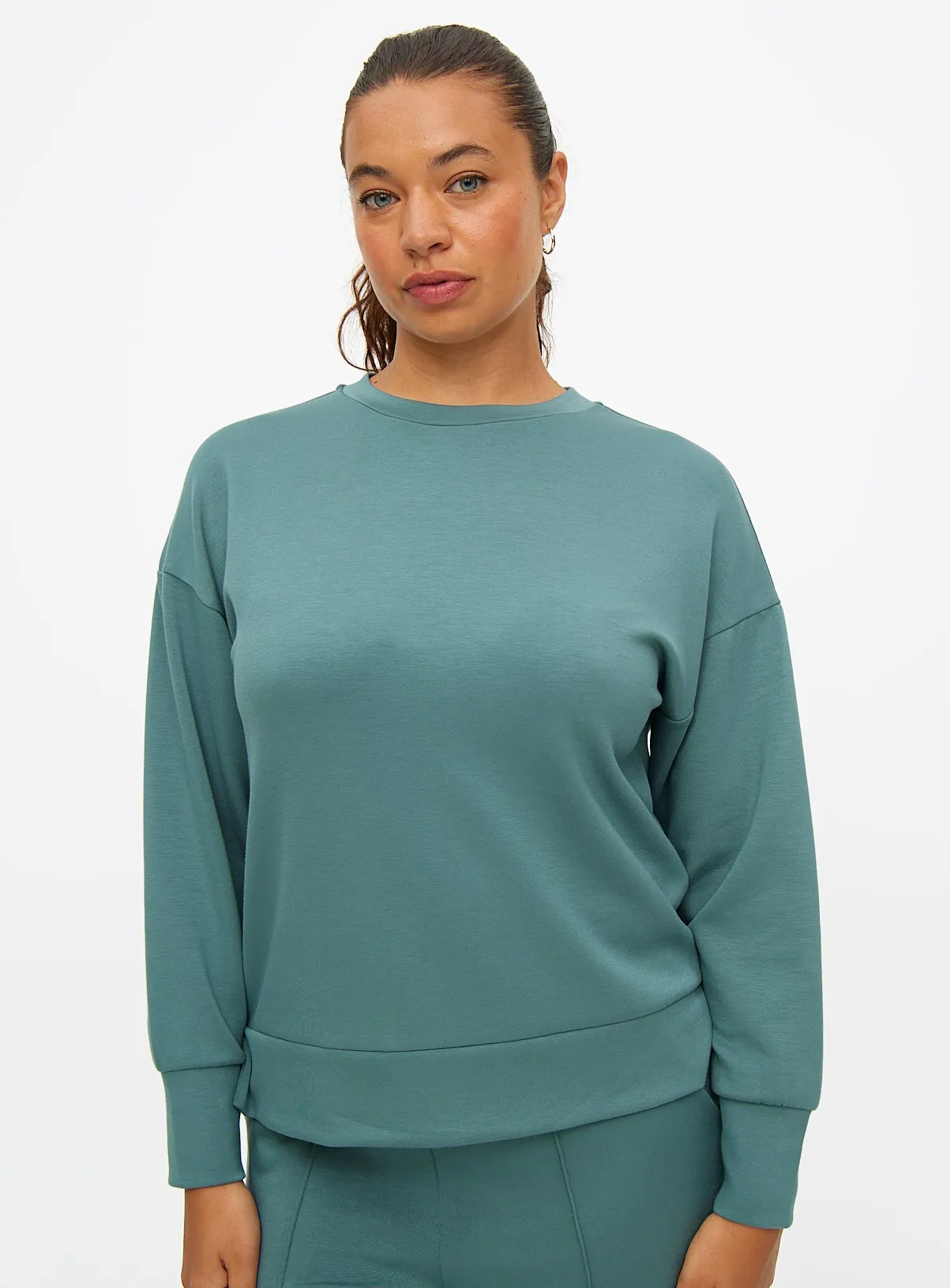 Buy Green Crew Neck Coord Sweatshirt XL | Hoodies and sweatshirts | Tu