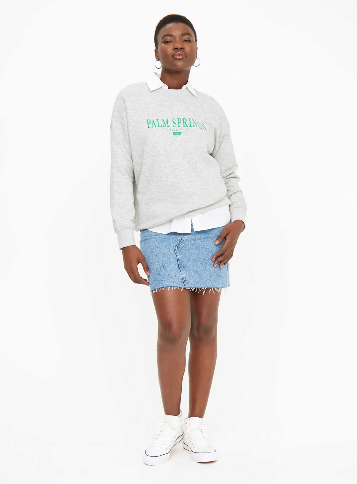 Buy Grey Oversized Palm Springs Sweatshirt XL | Hoodies and sweatshirts | Tu