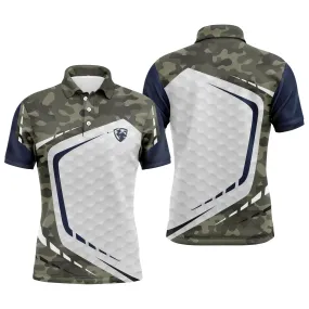 Chiptshirts - Polo De Golf, Cadeau Original Pour Fans De Golf, Polo de Sport Homme et Femme, Motifs Camouflage, Balle de Golf, L