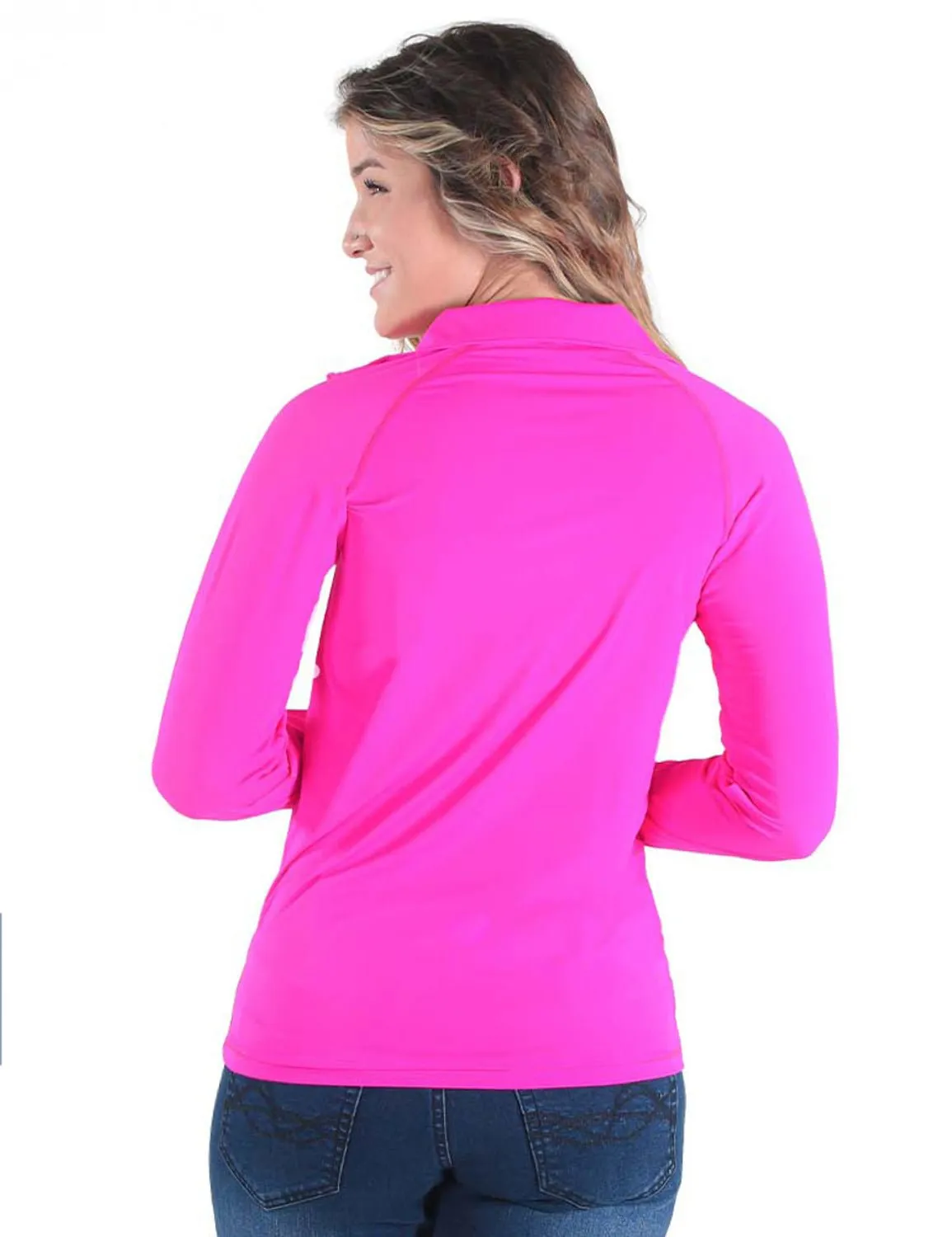 Cowgirl Tuff Womens Cooling UPF Hot Pink Nylon Softshell Jacket