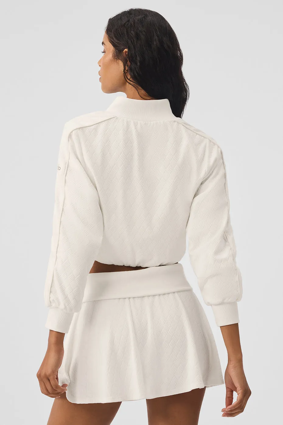 Cropped Doubles Only Full Zip Jacket - Ivory