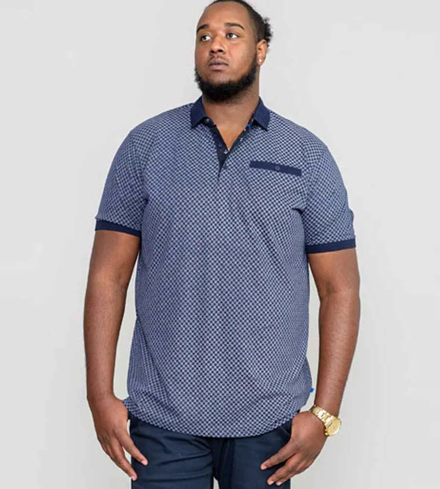 D555 Big Mens Jersey Polo Shirt With All Over Print (AXFORD)