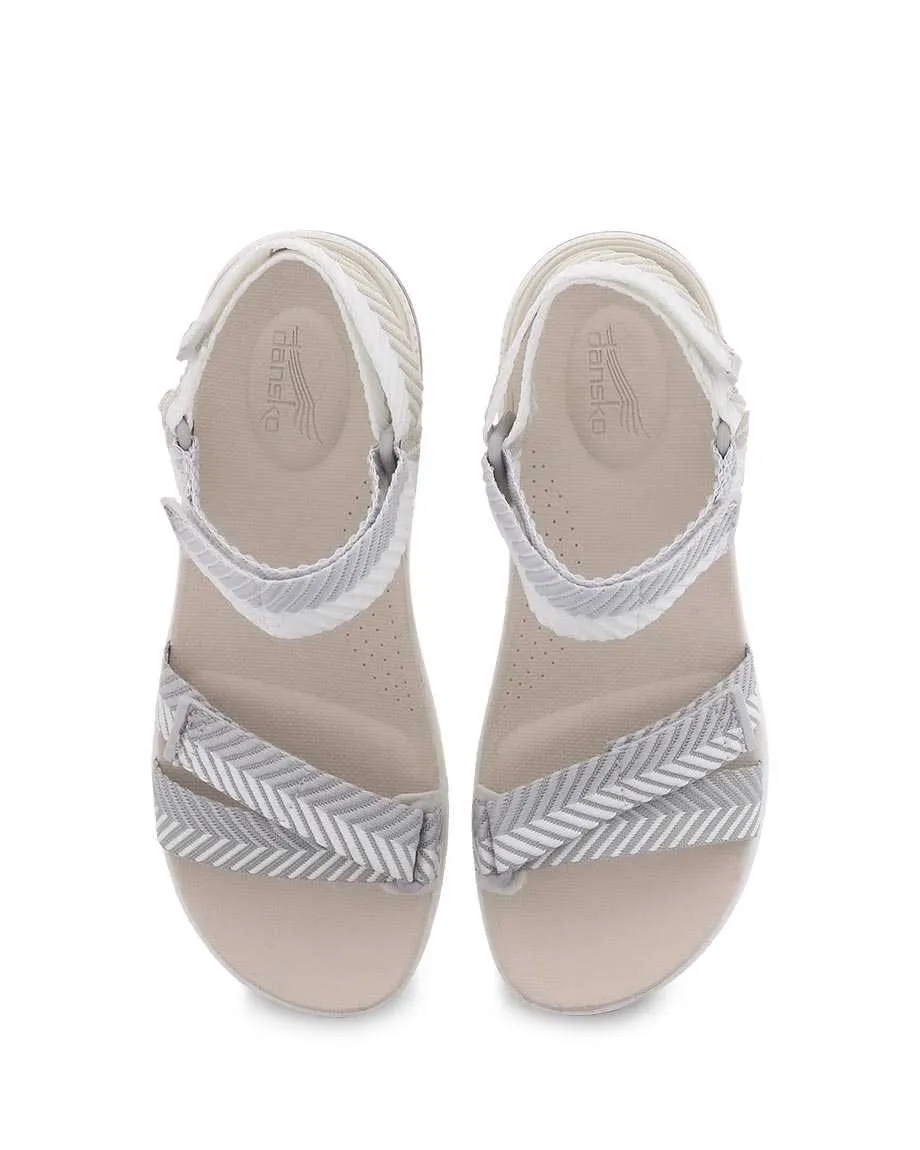 Dansko Womens Racquel Sport Sandal- Sand Herringbone Webbing