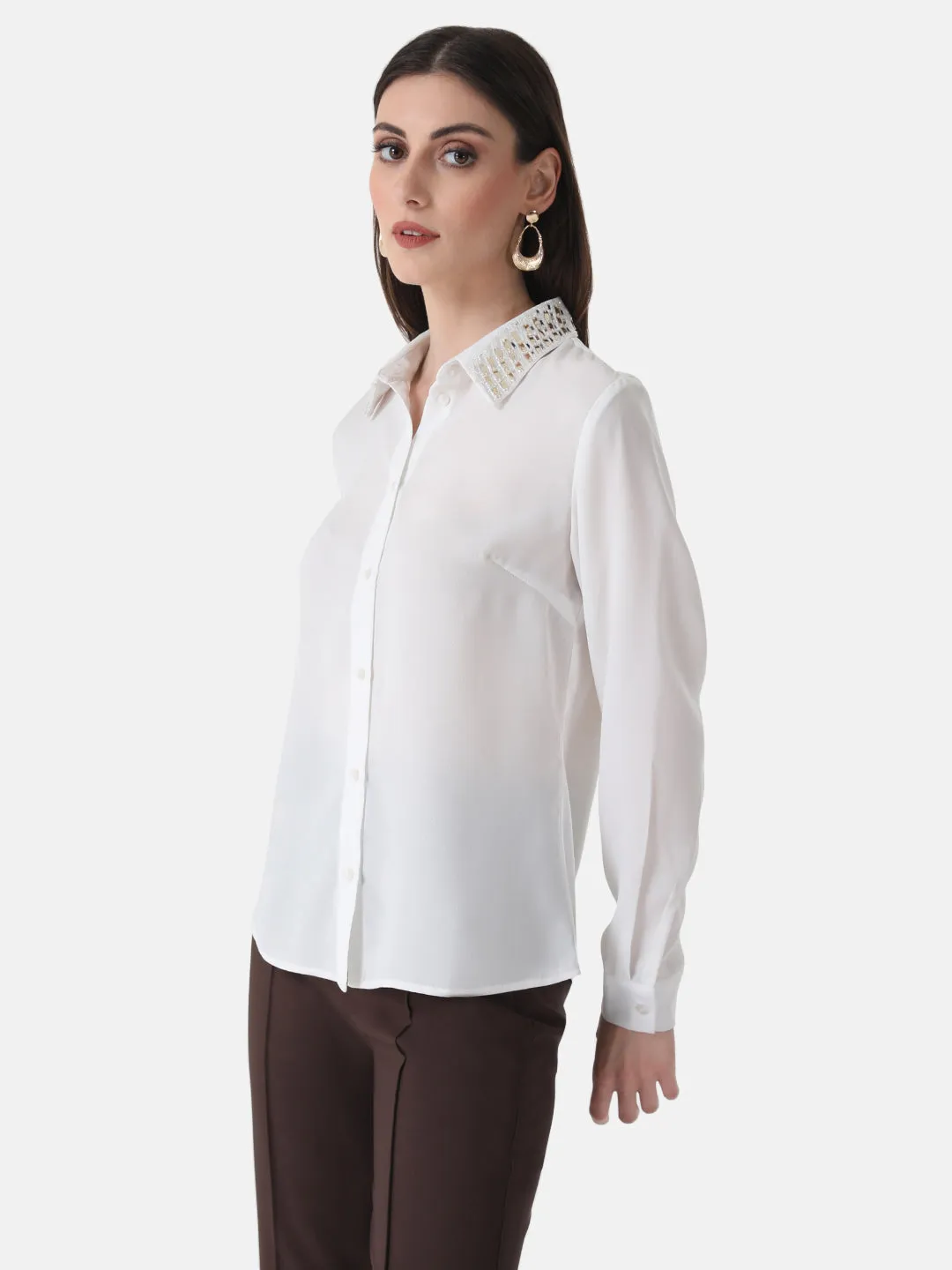 Embelished Collar Shirt