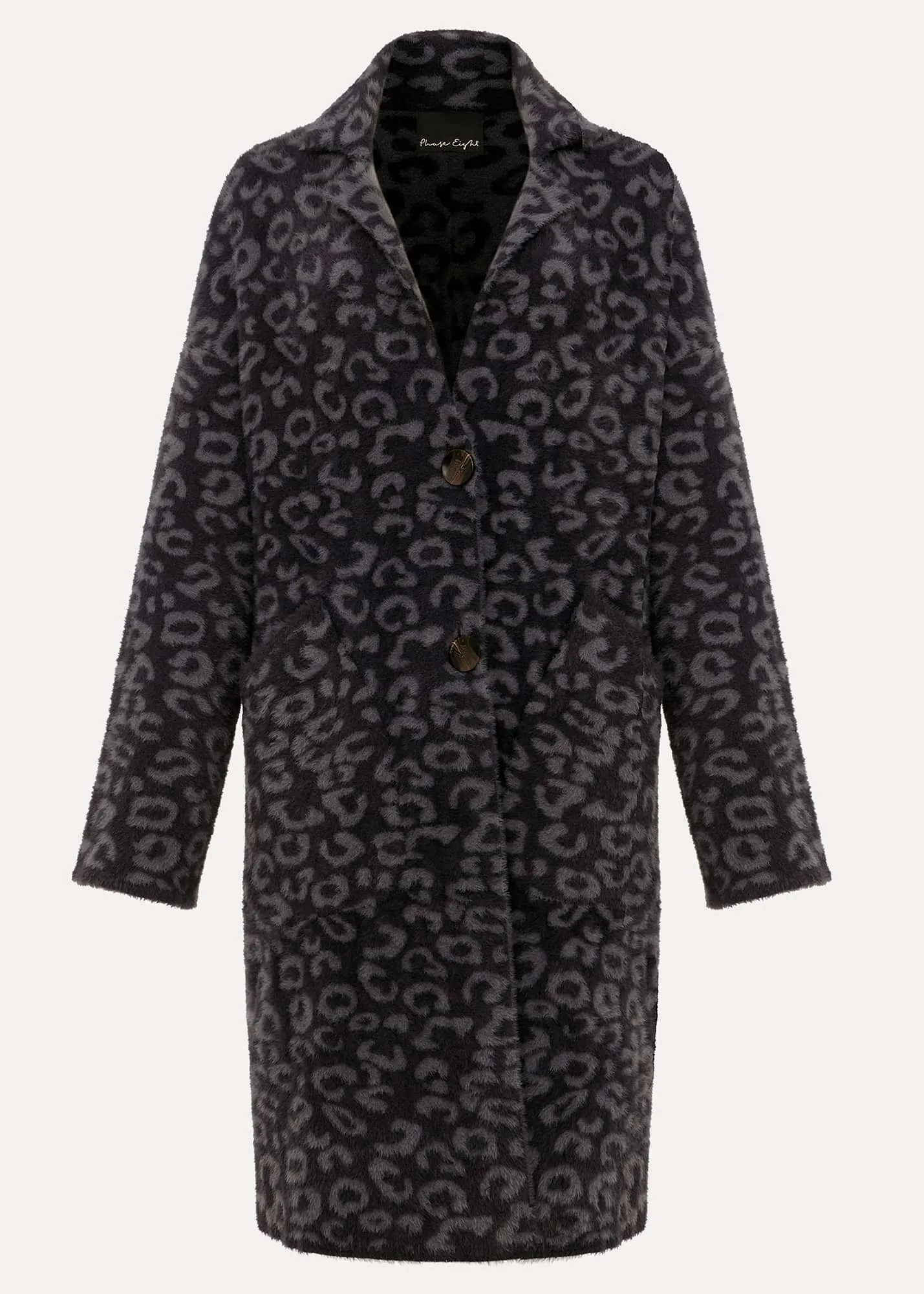 Floressa Fluffy Animal Print Coat