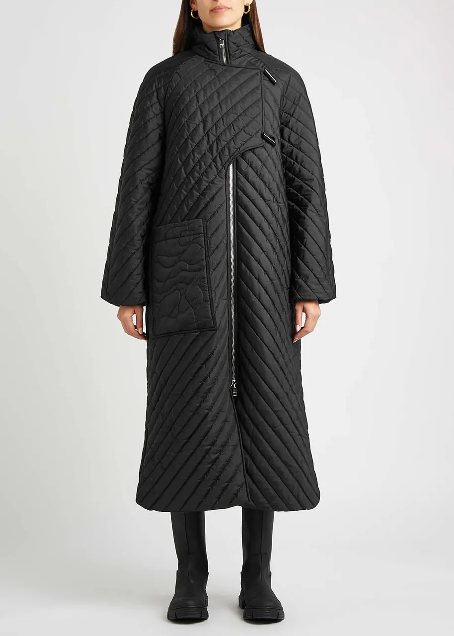 GANNI Quilted shell coat  
                         
                     
                