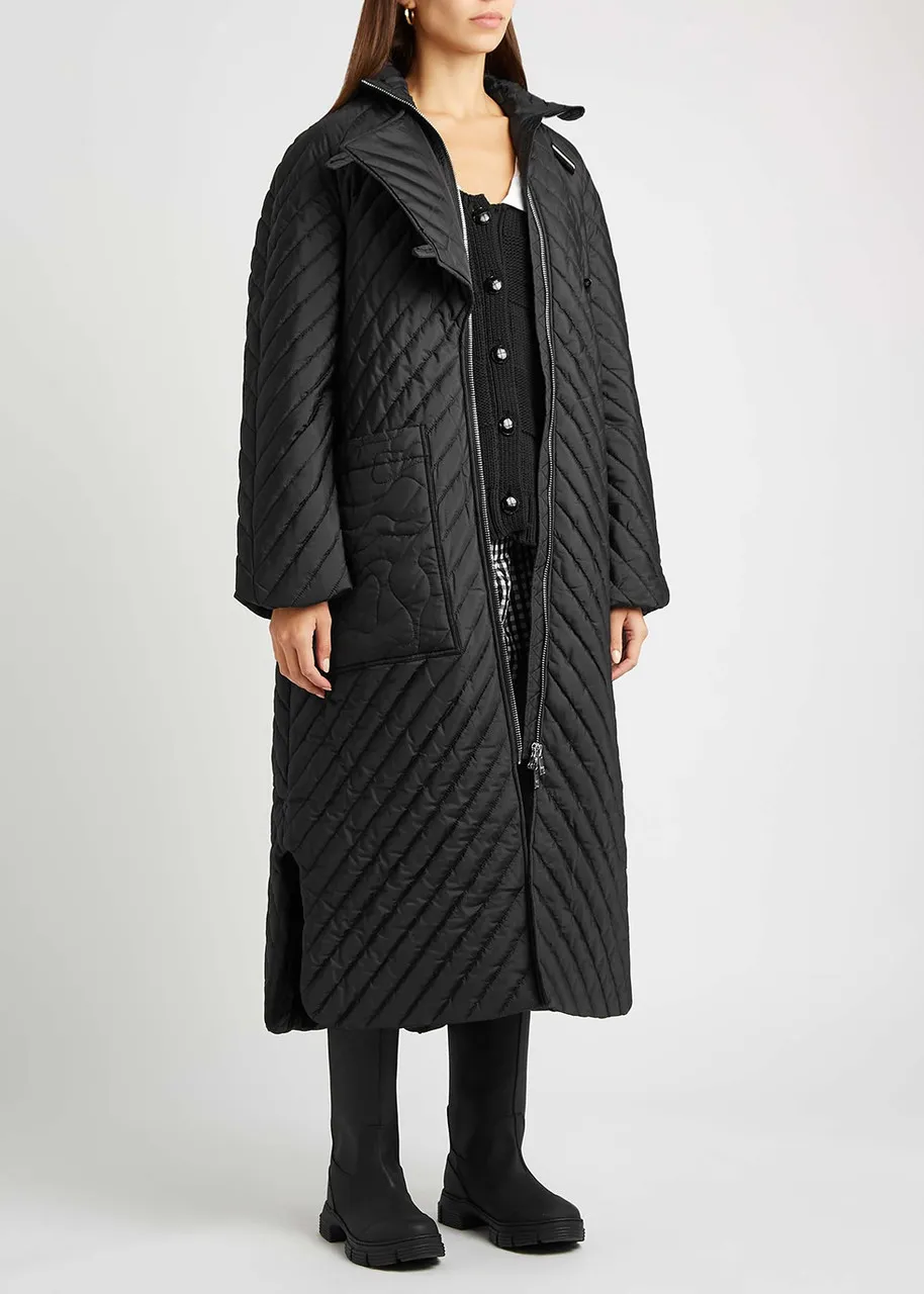 GANNI Quilted shell coat  
                         
                     
                