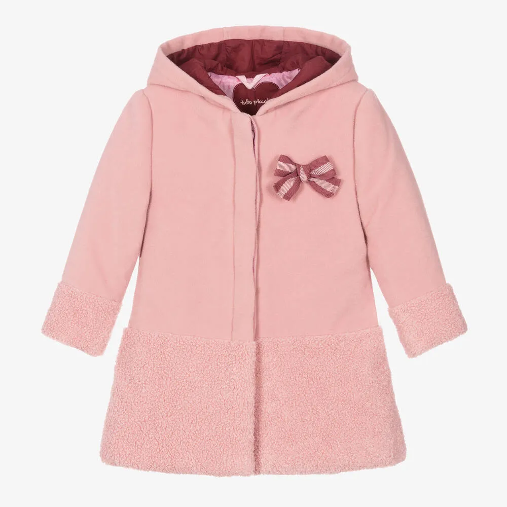 Girls Pink Hooded Coat