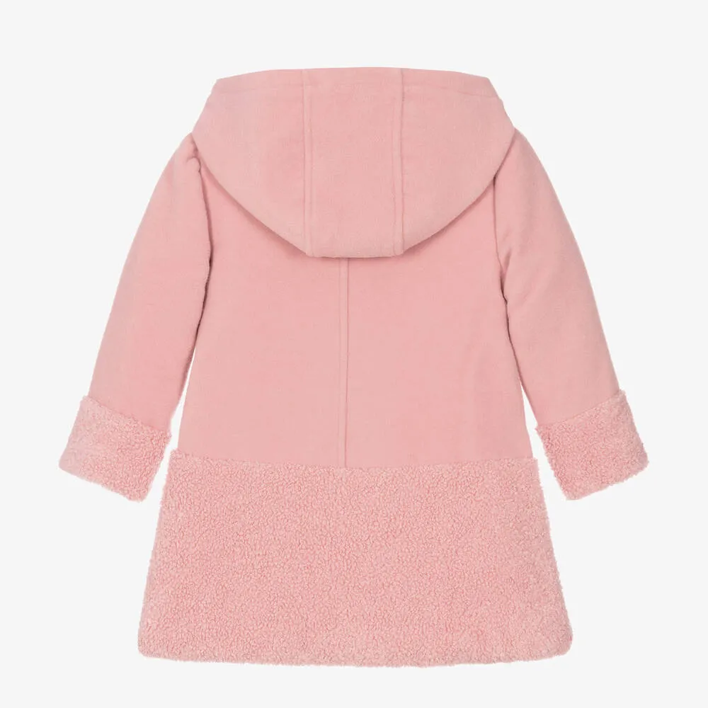 Girls Pink Hooded Coat