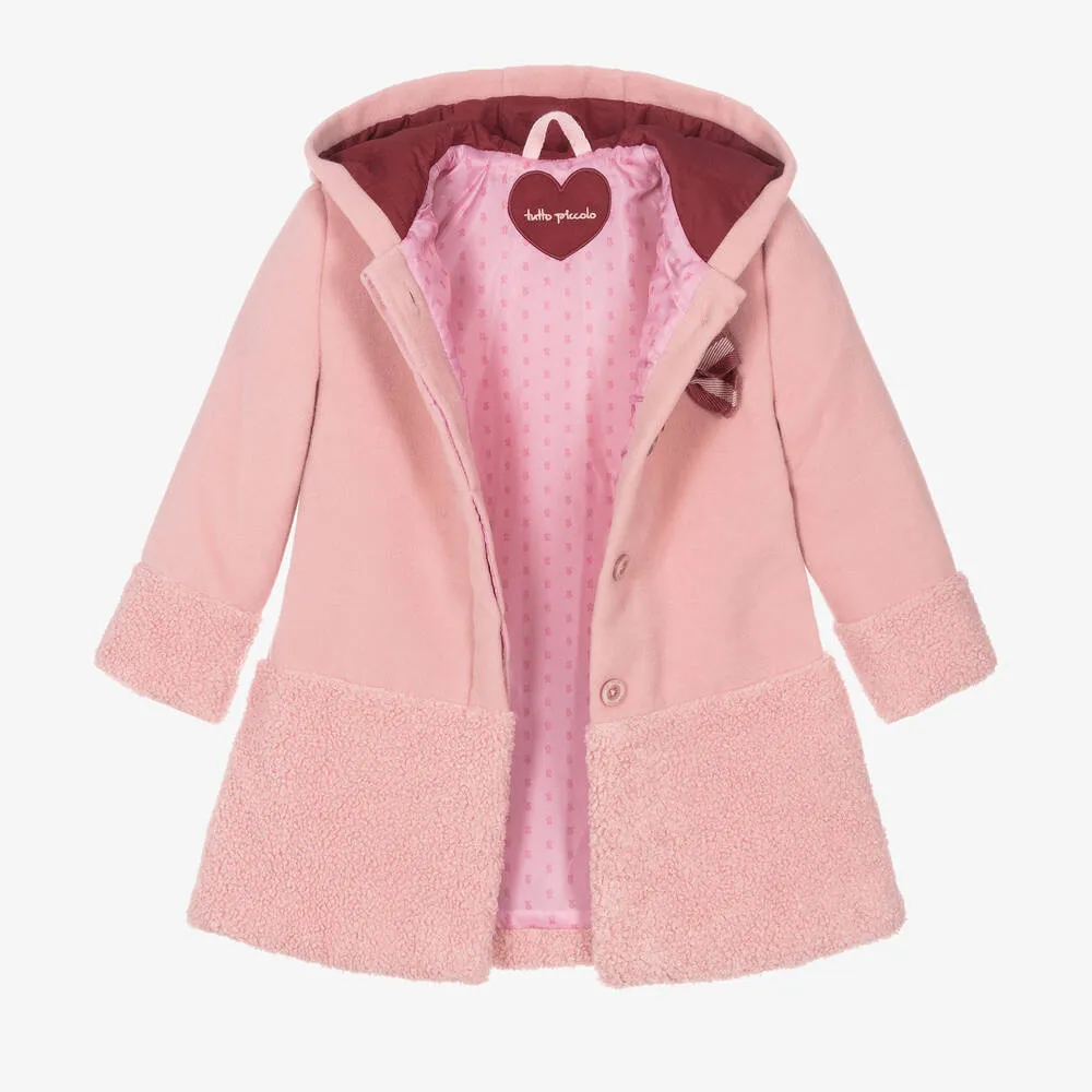 Girls Pink Hooded Coat