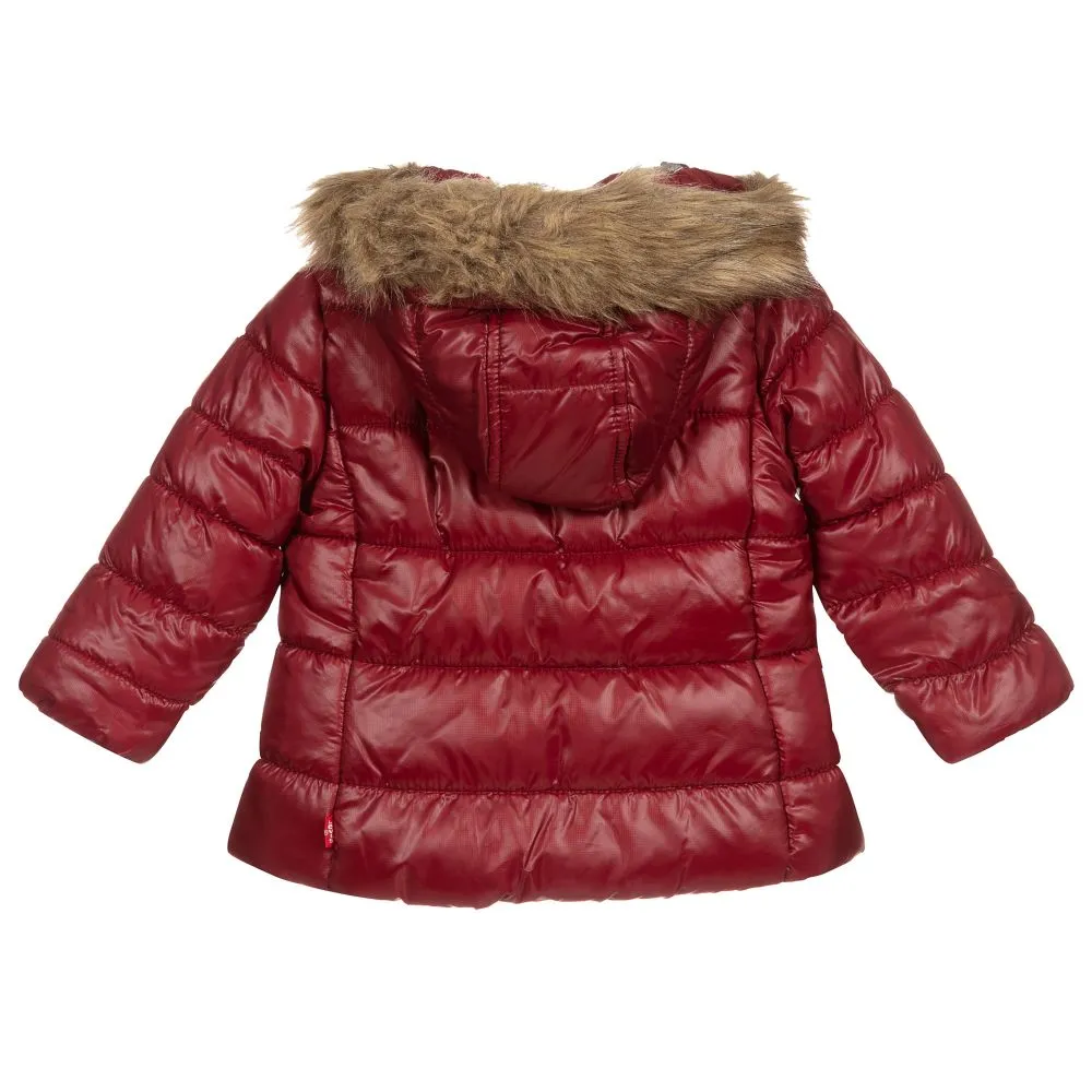 Girls Red Padded Coat