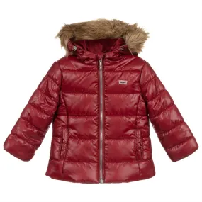 Girls Red Padded Coat