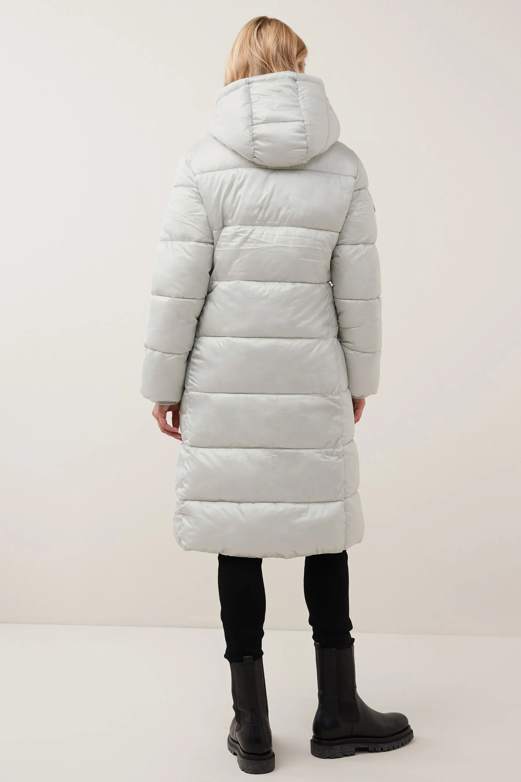 Grey Long Puffer Coat