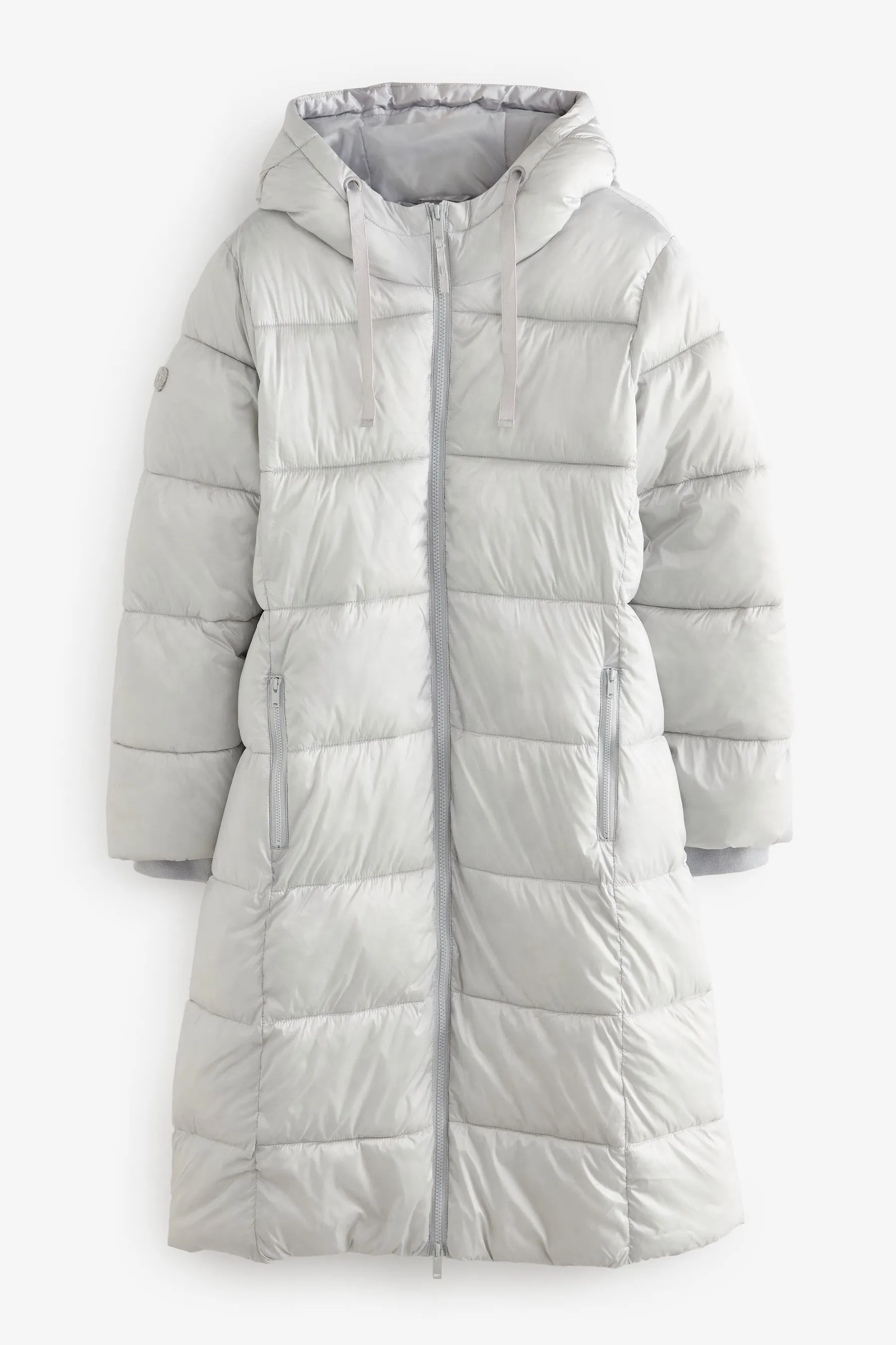 Grey Long Puffer Coat