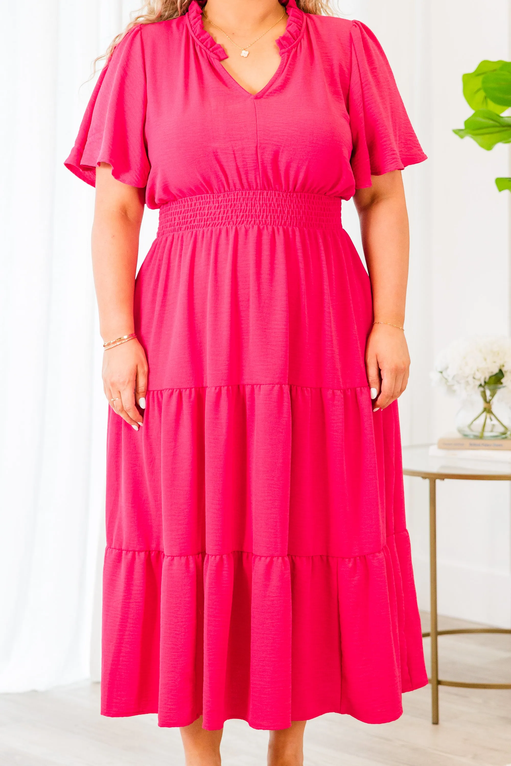 Happy To Be Me Dress, Fuchsia