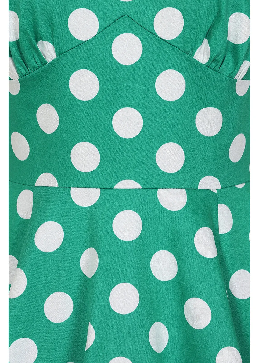 Hearts & Roses Nina Polkadot 50's Swing Dress Green