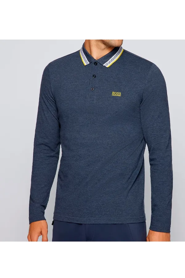 Hugo Boss L/S Piqué Polo Regular Marine