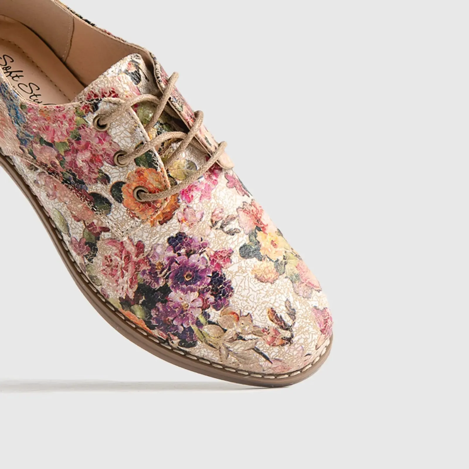 Hush Puppies Ssl01346 Ladies Soft Tyler Floral Shoes