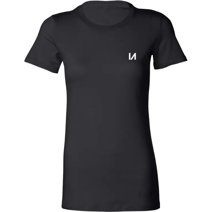 IA Collection Women's Black Slim Fit Tee