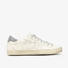 John Sunset Lilac Embossed Python Sneaker