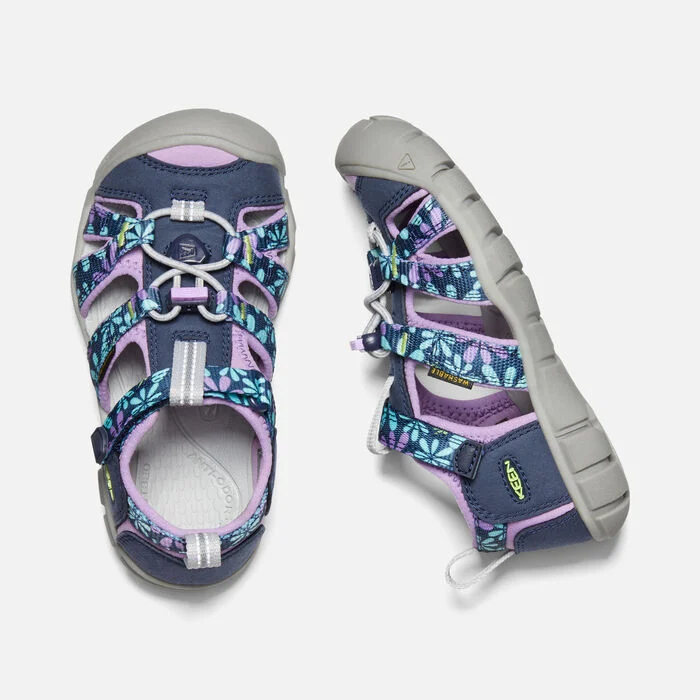 Keen Little Kids Seacamp II CNX Fisherman Water Sandal- Black Iris/ African Violet