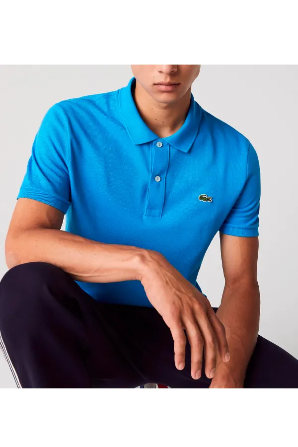 Lacoste Slim S/S Polo Piké Ibiza Blue