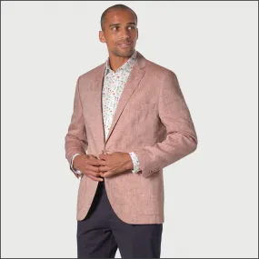 Leeds Dusky Pink Linen Cruise Jacket from Brook Taverner-