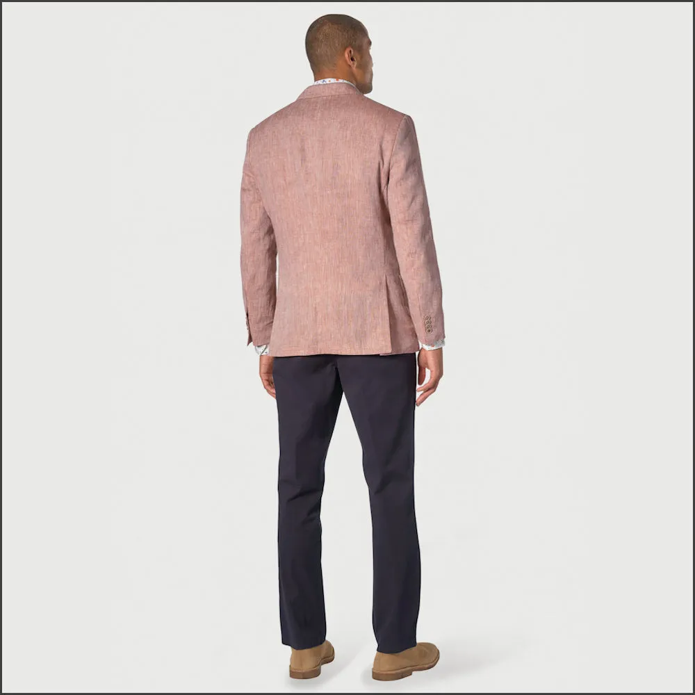 Leeds Dusky Pink Linen Cruise Jacket from Brook Taverner-