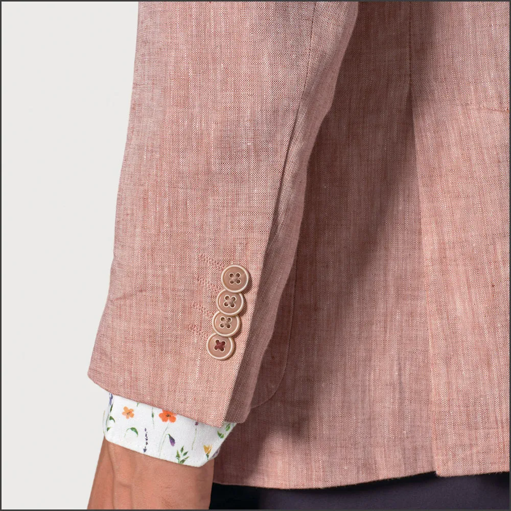 Leeds Dusky Pink Linen Cruise Jacket from Brook Taverner-