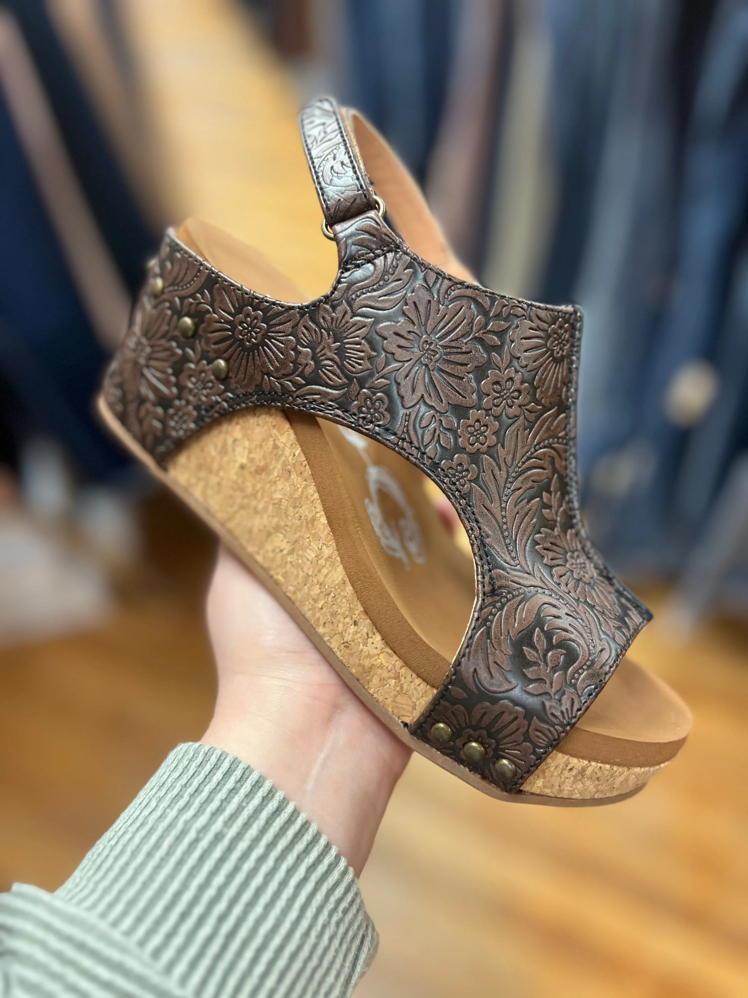 Liberty Tooled Wedge Sandals (1)