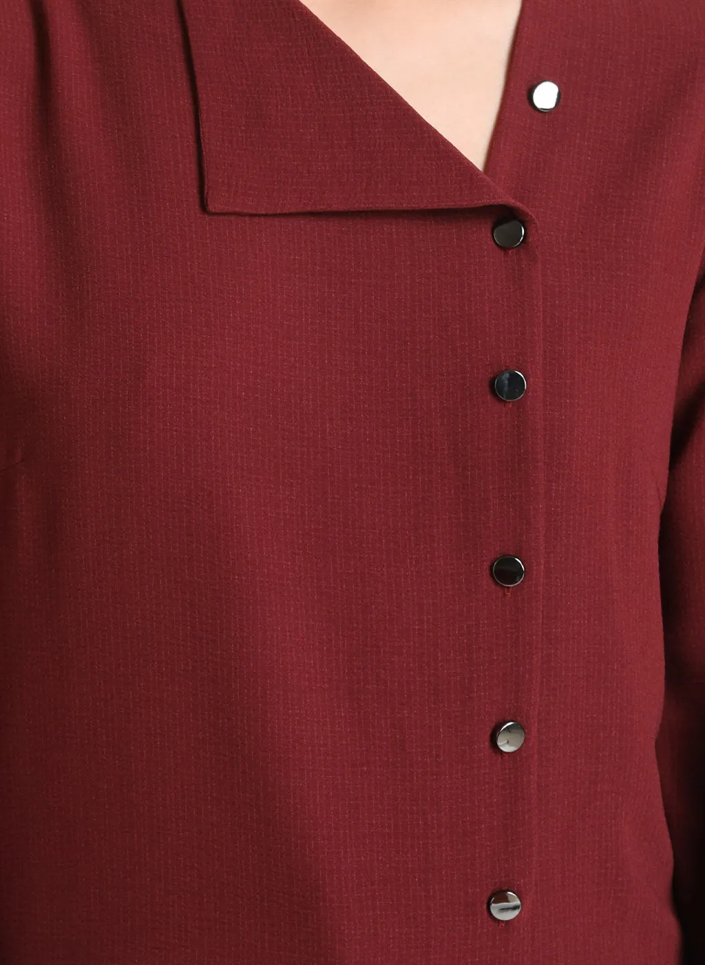 Lurex Button Detailed Shirt