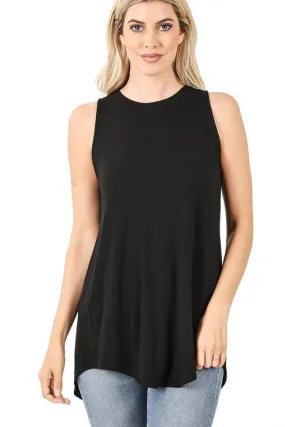 Luxe Hi-Lo Top in Black