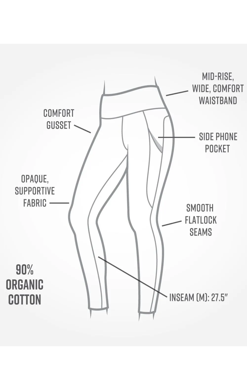 Maggies Organics Blackout Ankle Legging