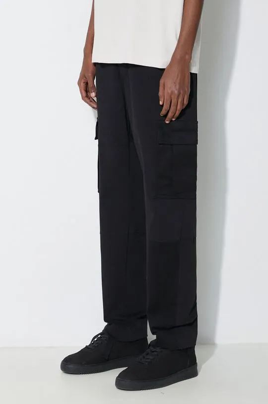 Marcelo Burlon trousers Cross Cotton Cargo men's black color CMCF014S24FAB0011001