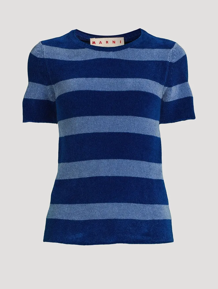 MARNI Short-Sleeve Striped Sweater