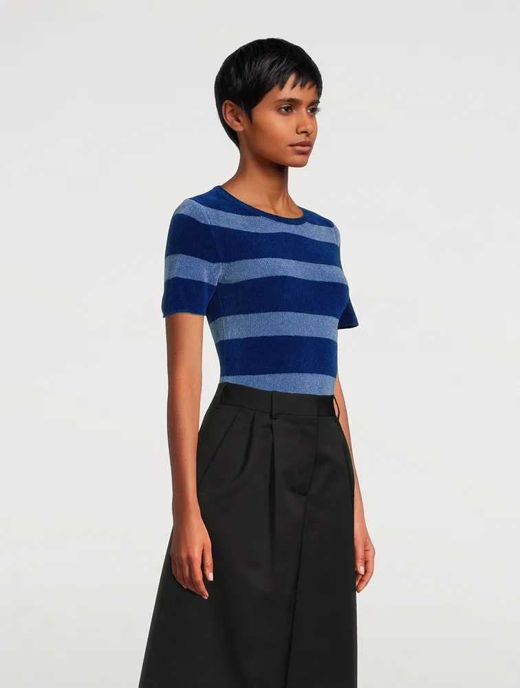 MARNI Short-Sleeve Striped Sweater