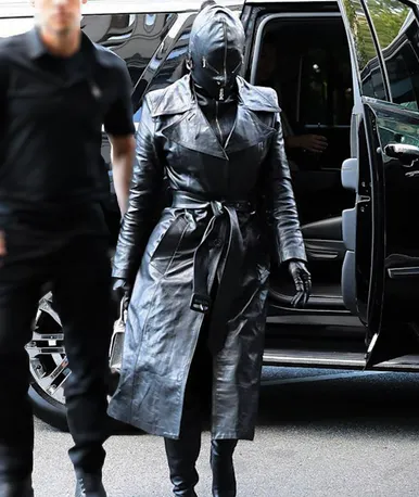 Met Gala 2021 Kim Kardashian Leather Coat