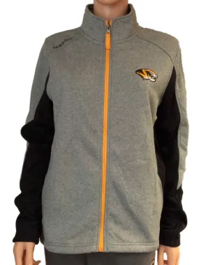 Missouri Tigers GFS Womens Gray LS Full Zip Jacket Zip Pockets (M)