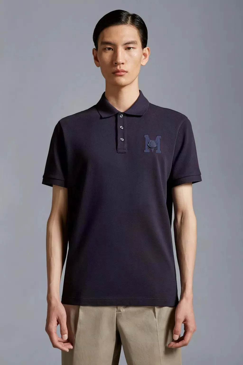 MONCLER  |Embroidered Monogram Polo Shirt